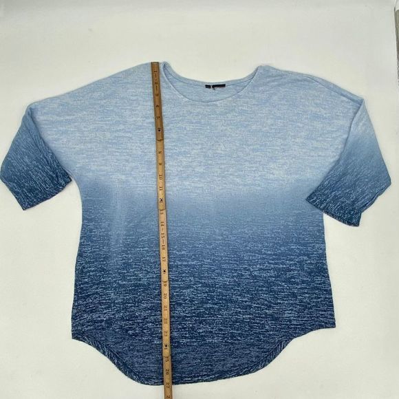 Blue Gradient Ombré Pullover Knit Sweater Womens Large - Picture 8 of 9